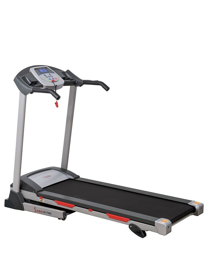 Sunny Health & Fitness SF-T7603 Electric Treadmill w/ 9 Programs, 3