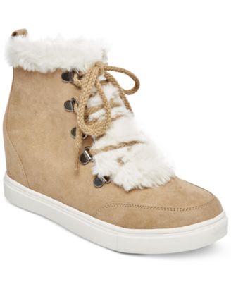 Madden Girl Pulley Faux-Fur Wedge 