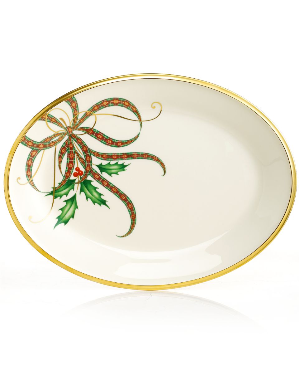 Lenox Dinnerware, Exclusive Holiday Nouveau Ribbon Rim Soup Bowl