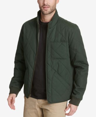 men's quilted patch bomber jacket