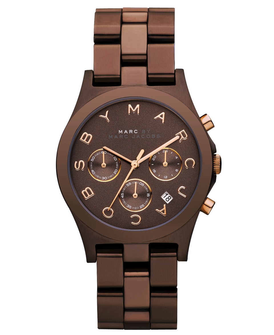 Marc by Marc Jacobs Watch, Womens Chronograph Henry Brown Ion Plated 