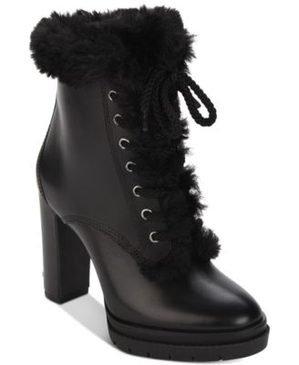 DKNY Darcy Lace-Up Waterproof Booties 