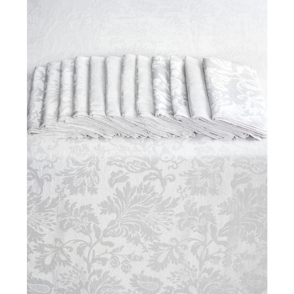 Table Linens, Venetian Damask 60 x 140 Tablecloth with 12 Napkins