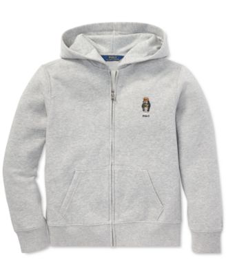 ralph lauren bear zip up hoodie