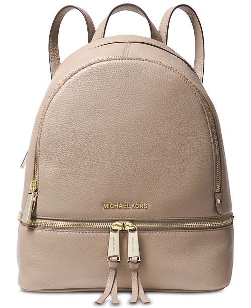 Michael Kors Rhea Zip Small Pebble Leather Backpack Reviews Handbags Accessories Macy S
