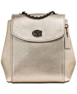 coach metallic backpack