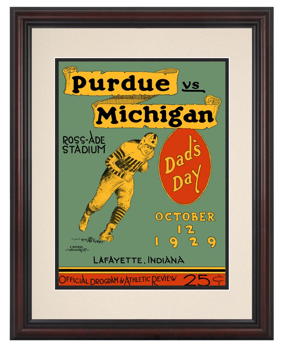 Mounted Memories Wall Art, Framed Purdue vs Wisconsin Football Program
