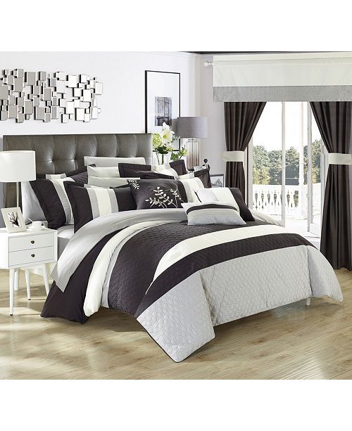 Chic Home Covington 24 Pc King Comforter Set Reviews Bed In A Bag Bed Bath Macy S