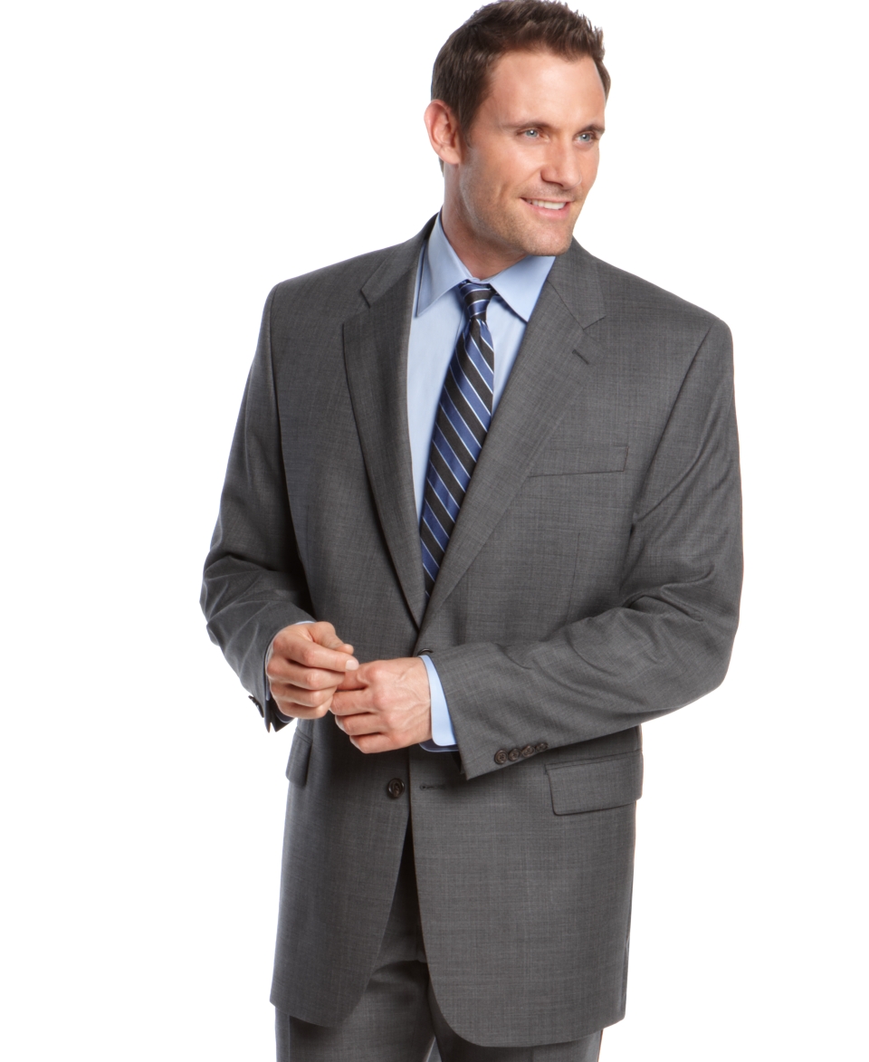 Lauren by Ralph Lauren Jacket, Grey Sharkskin Big and Tall   Mens