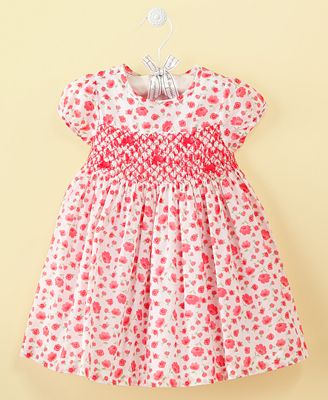 First Impressions Baby Dress, Baby Girls Floral Smocked Dress - Kids ...