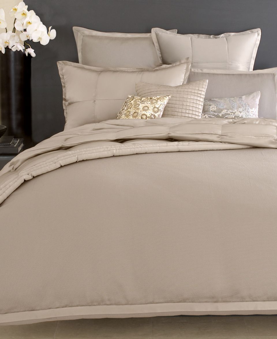 Donna Karan Bedding, Modern Classics Platinum Ash King Duvet Cover