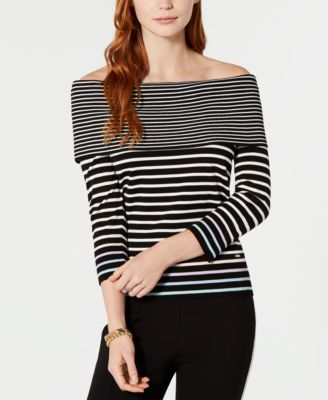 macy's off the shoulder sweater