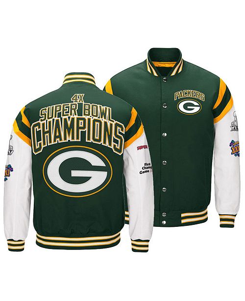 Authentic Nfl Apparel Men S Green Bay Packers Home Team Varsity Jacket Reviews Sports Fan Shop By Lids Men Macy S