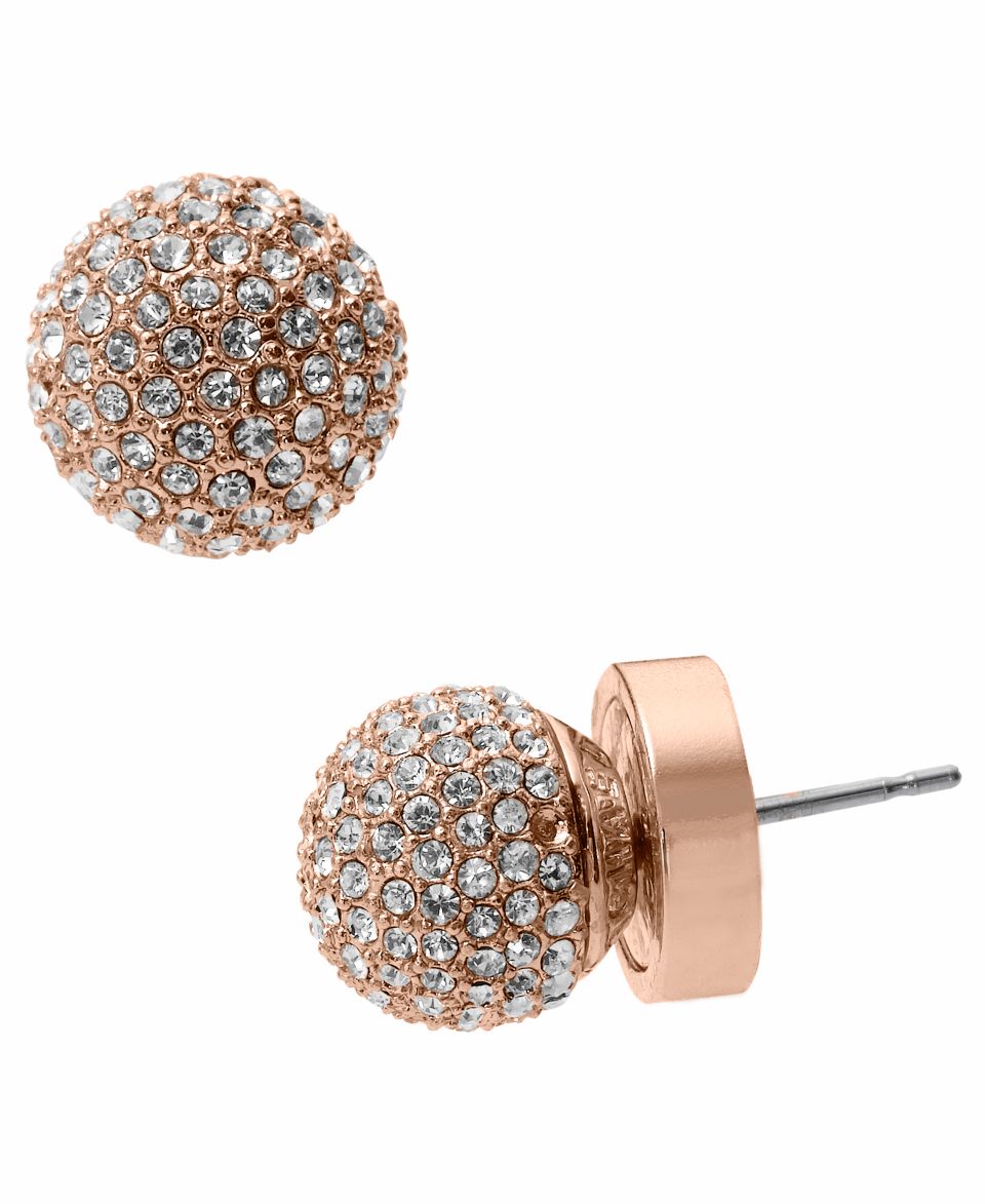 Michael Kors Earrings, Rose Gold Tone Fireball Stud Earrings