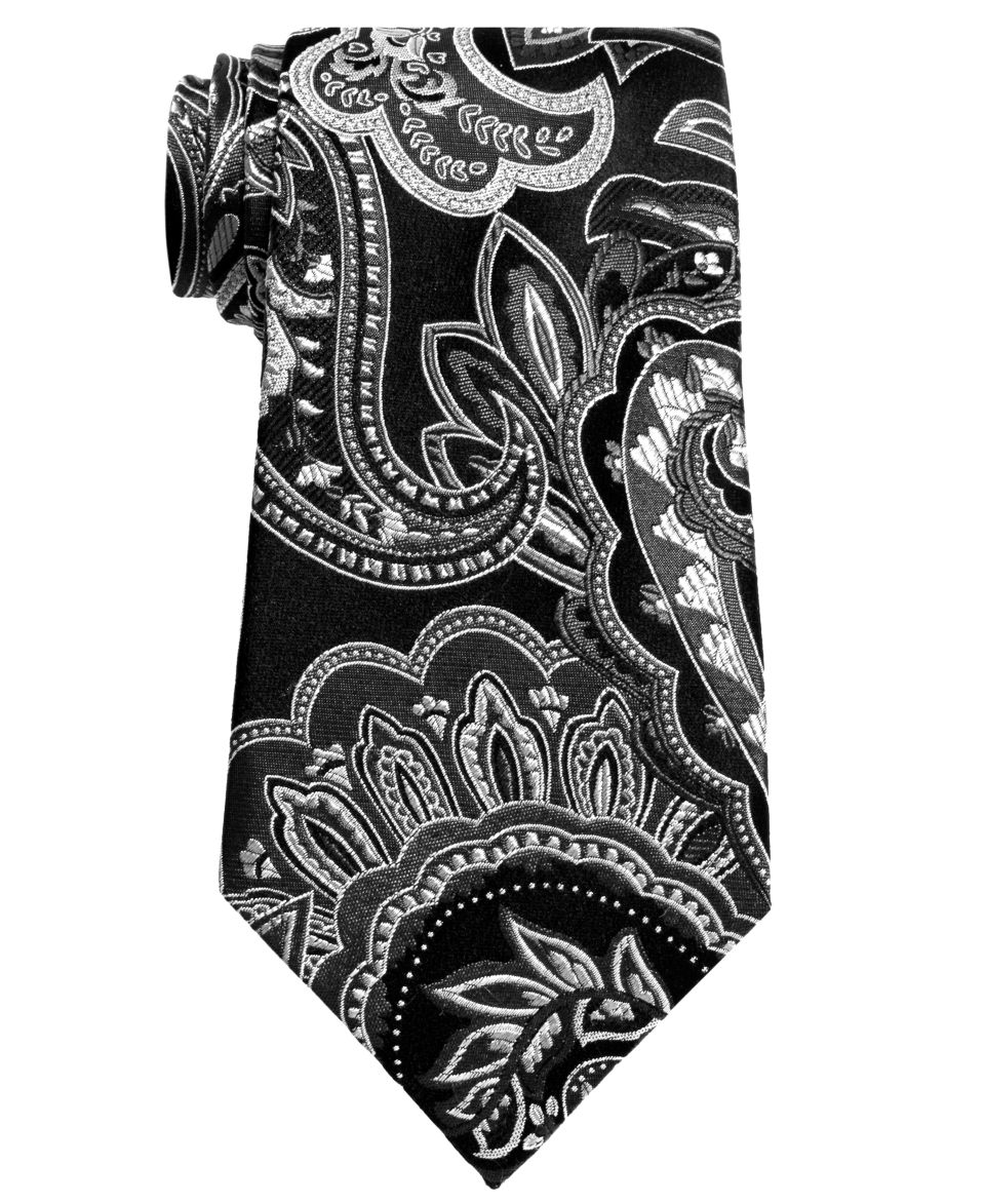 Perry Ellis Tie, Veloutine Paisley   Mens Ties