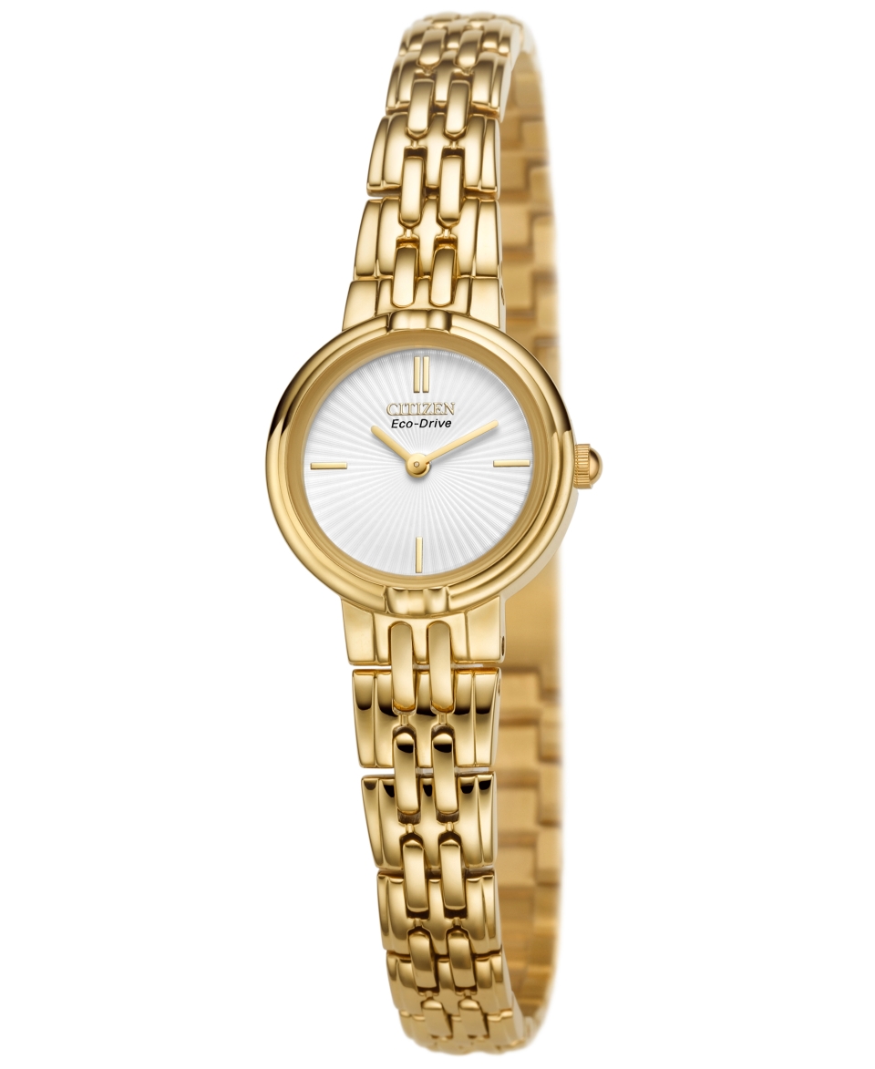 Citizen Watch, Womens Eco Drive Gold Tone Stainless Steel Bracelet