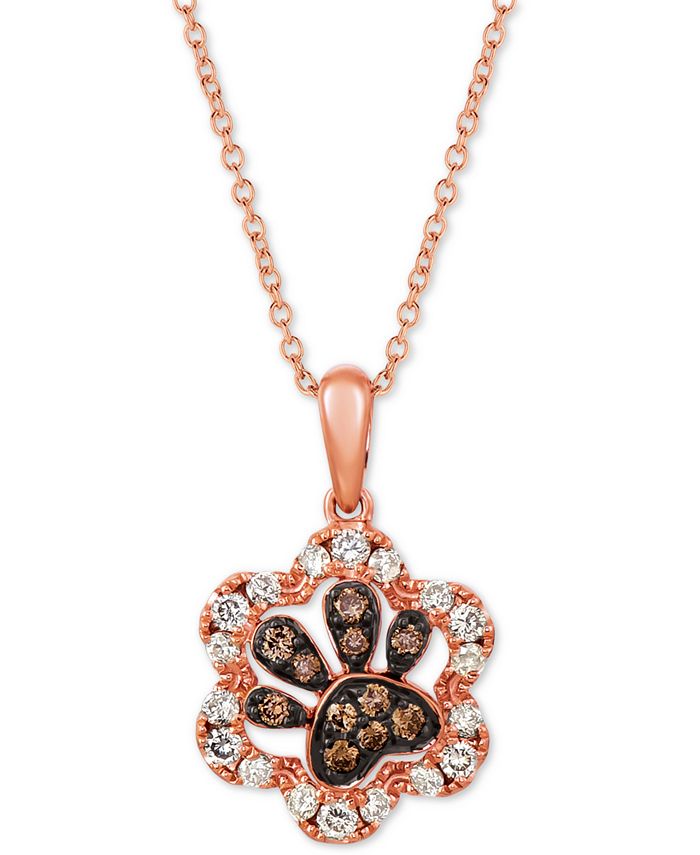 Le Vian Nude Chocolate Diamond Paw Print 20 Pendant Necklace 1 3 Ct T W In 14k Rose Gold Reviews Necklaces Jewelry Watches Macy S Find custom footprint necklace, engraved bone charms, ring stacks. nude chocolate diamond paw print 20 pendant necklace 1 3 ct t w in 14k rose gold