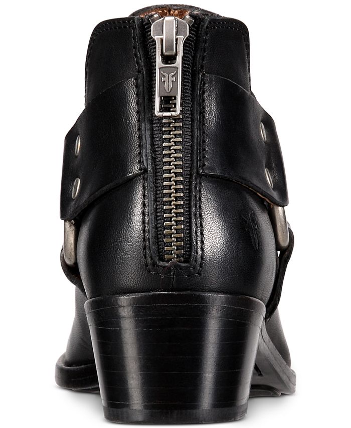 frye harness leather booties