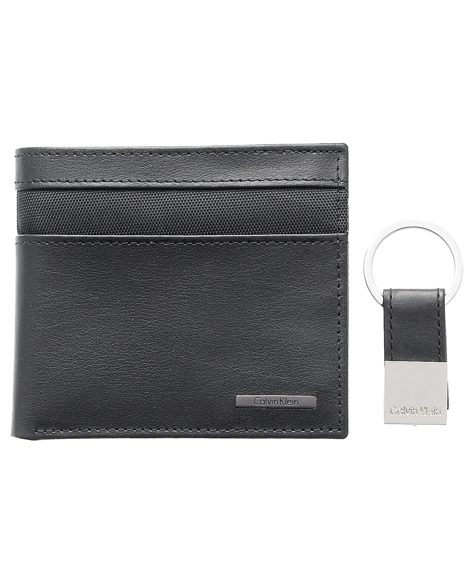 Calvin Klein Wallet, Smooth Semi Shine Passcase with Key Fob