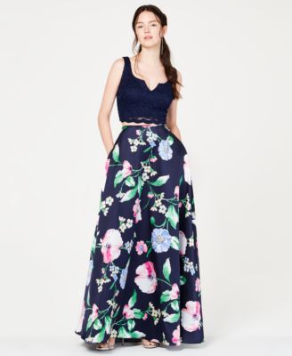 macys navy floral dress