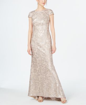 macy's calvin klein sequin dress