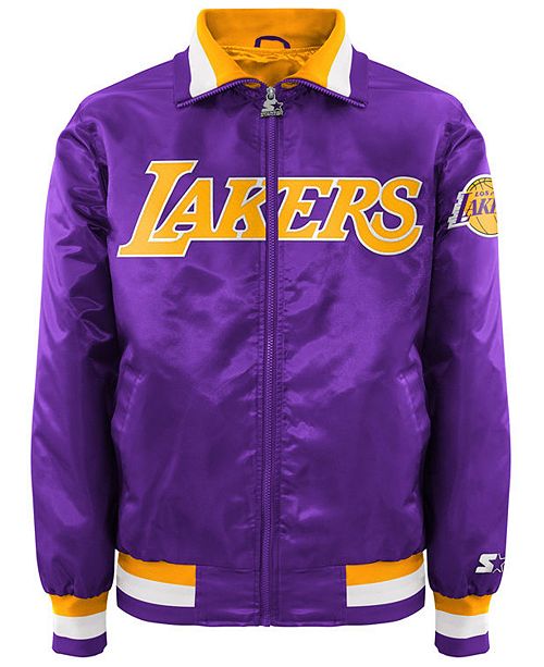 G Iii Sports Men S Los Angeles Lakers Starter Captain Ii Satin Jacket Reviews Sports Fan Shop By Lids Men Macy S