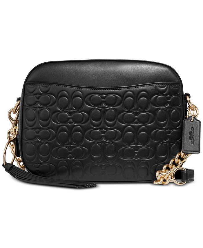 COACH Camera Bag in Signature Embossed Leather & Reviews Handbags & Accessories Macy's