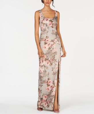 adrianna papell floral gown