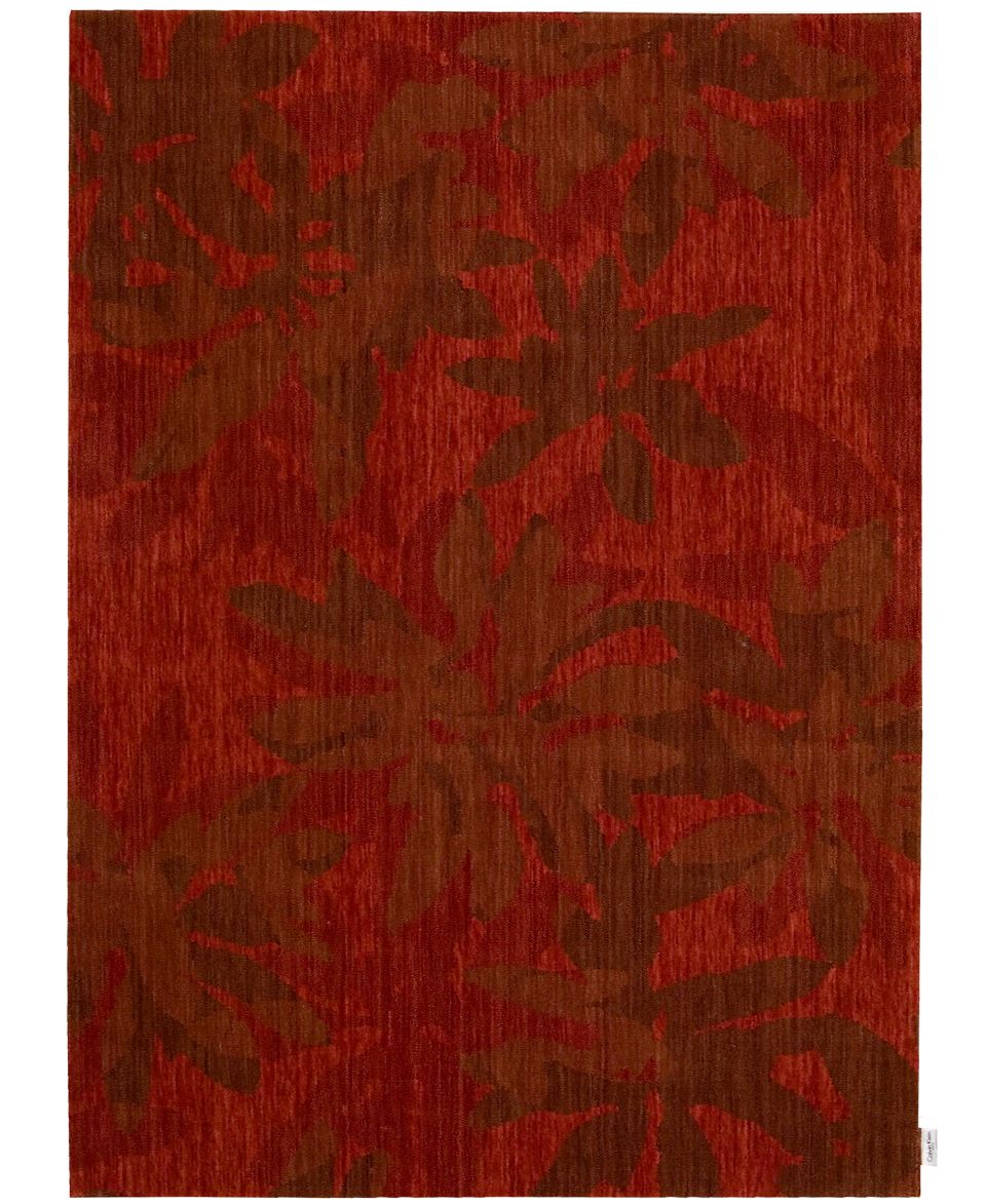 Calvin Klein Area Rug, CK19 Urban URB05 Winter Flower Garnet 26 x 4