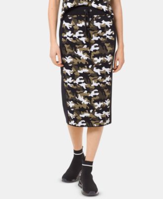 Michael Kors Camo-Print Skirt, Regular 