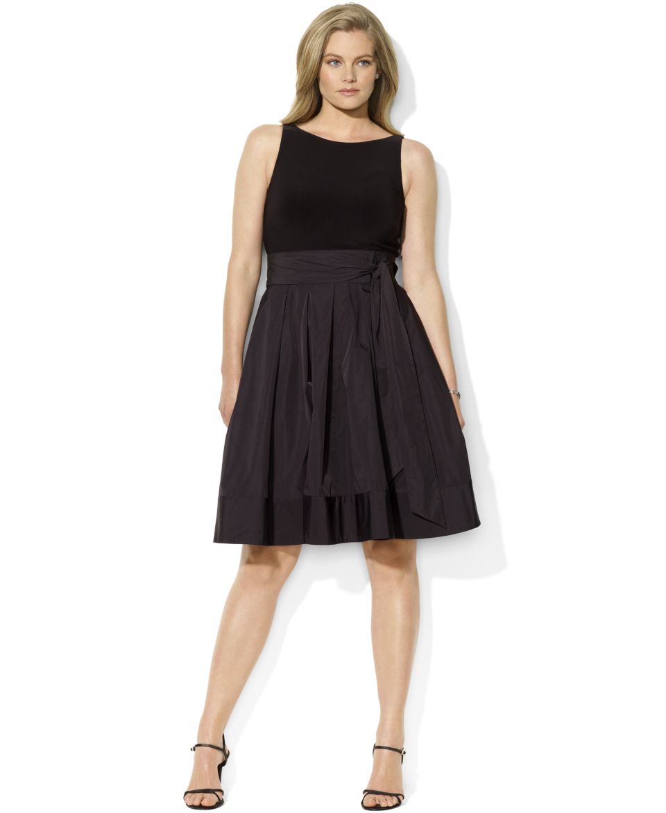 Xscape Plus Size Dress, Cap Sleeve Ruffled Neckline Evening Dress