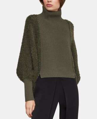 bcbg high low turtleneck sweater