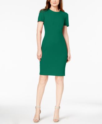 calvin klein green sheath dress