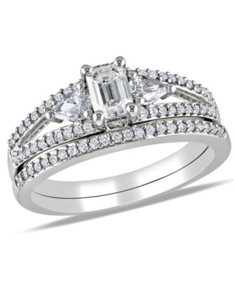 3 stone bridal set