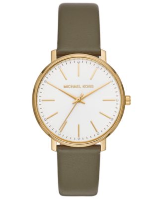 michael kors olive green watch