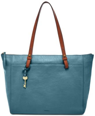 fossil blue handbag