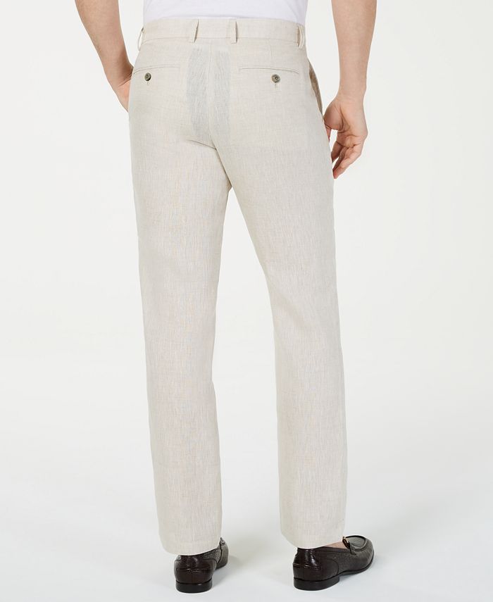 Tasso Elba Men's 100% Linen Pants, Created for Macy's & Reviews - Pants ...