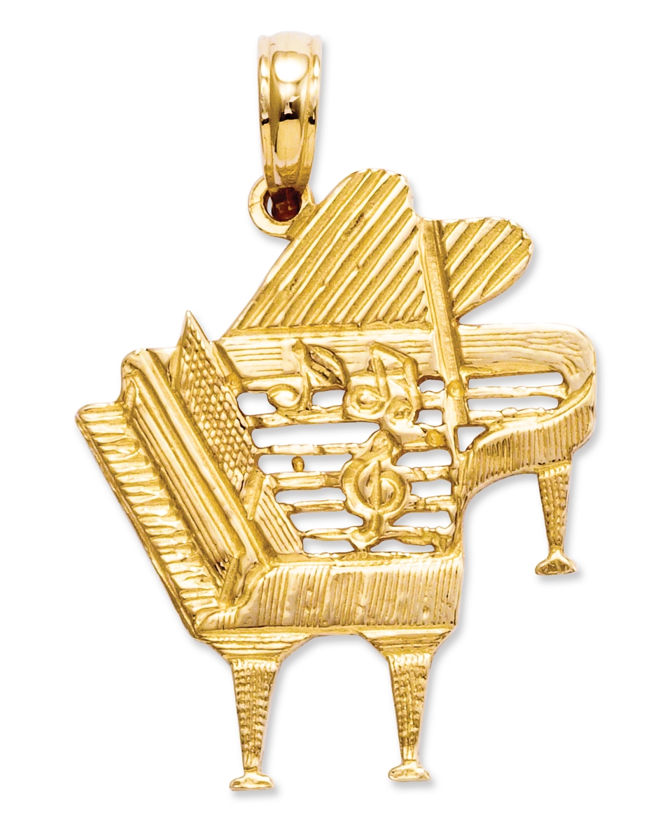 14k Gold Charm, Piano Charm   Jewelry & Watches