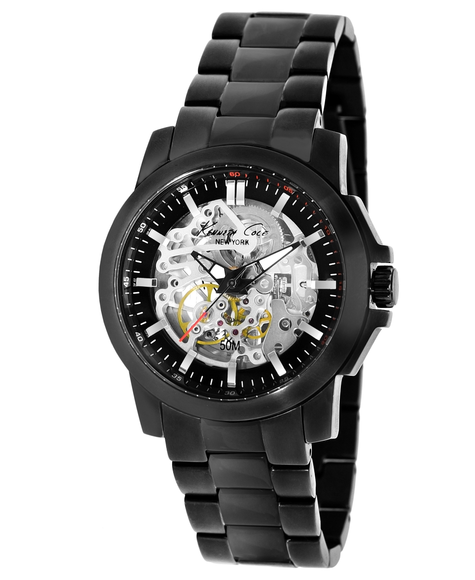 Kenneth Cole New York Watch, Mens Automatic Black Ion Plated