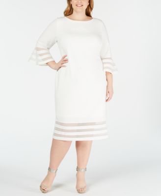 white plus size dresses at macys