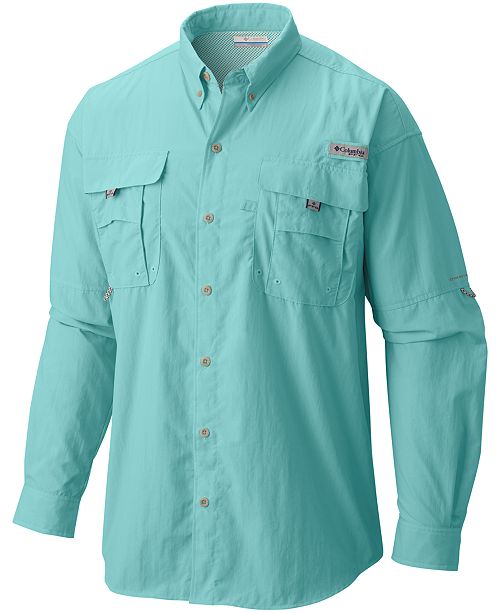 Columbia Men S Pfg Big Bahama Ii Long Sleeve Shirt Reviews Casual Button Down Shirts Men Macy S