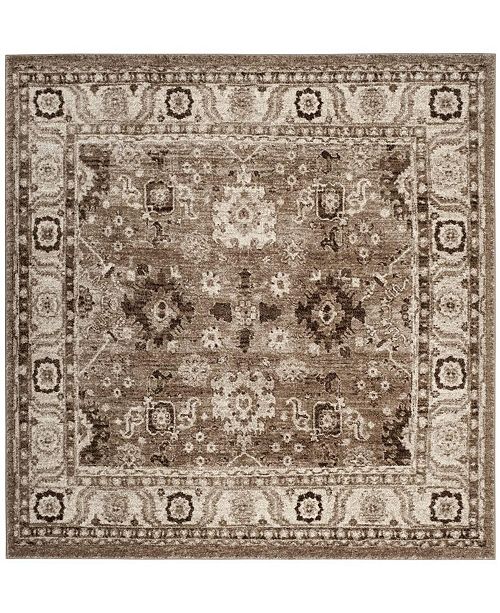 Safavieh Vintage Hamadan Taupe 6 7 X 6 7 Square Area Rug Reviews Rugs Macy S