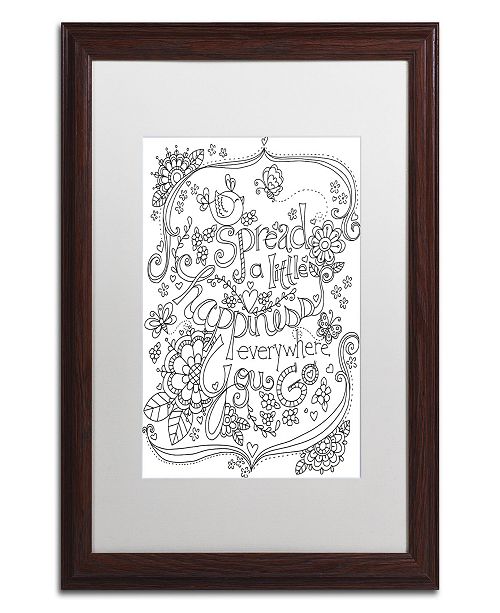 Trademark Global Jennifer Nilsson Spread Happiness Coloring Page Matted Framed Art 16 X 16 X 0 5 Reviews Wall Art Macy S