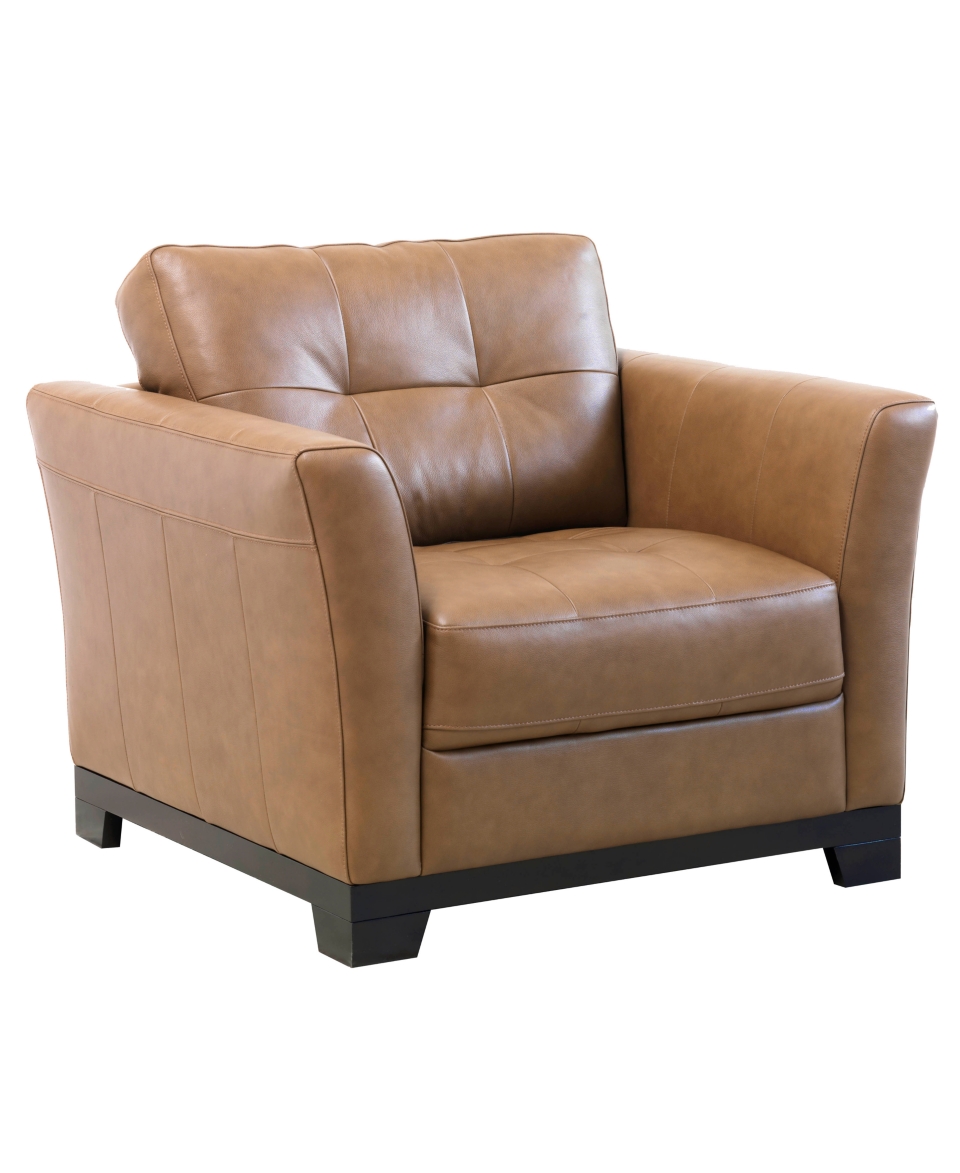 Martino Leather Living Room Chair, 41W x 37D x 35H