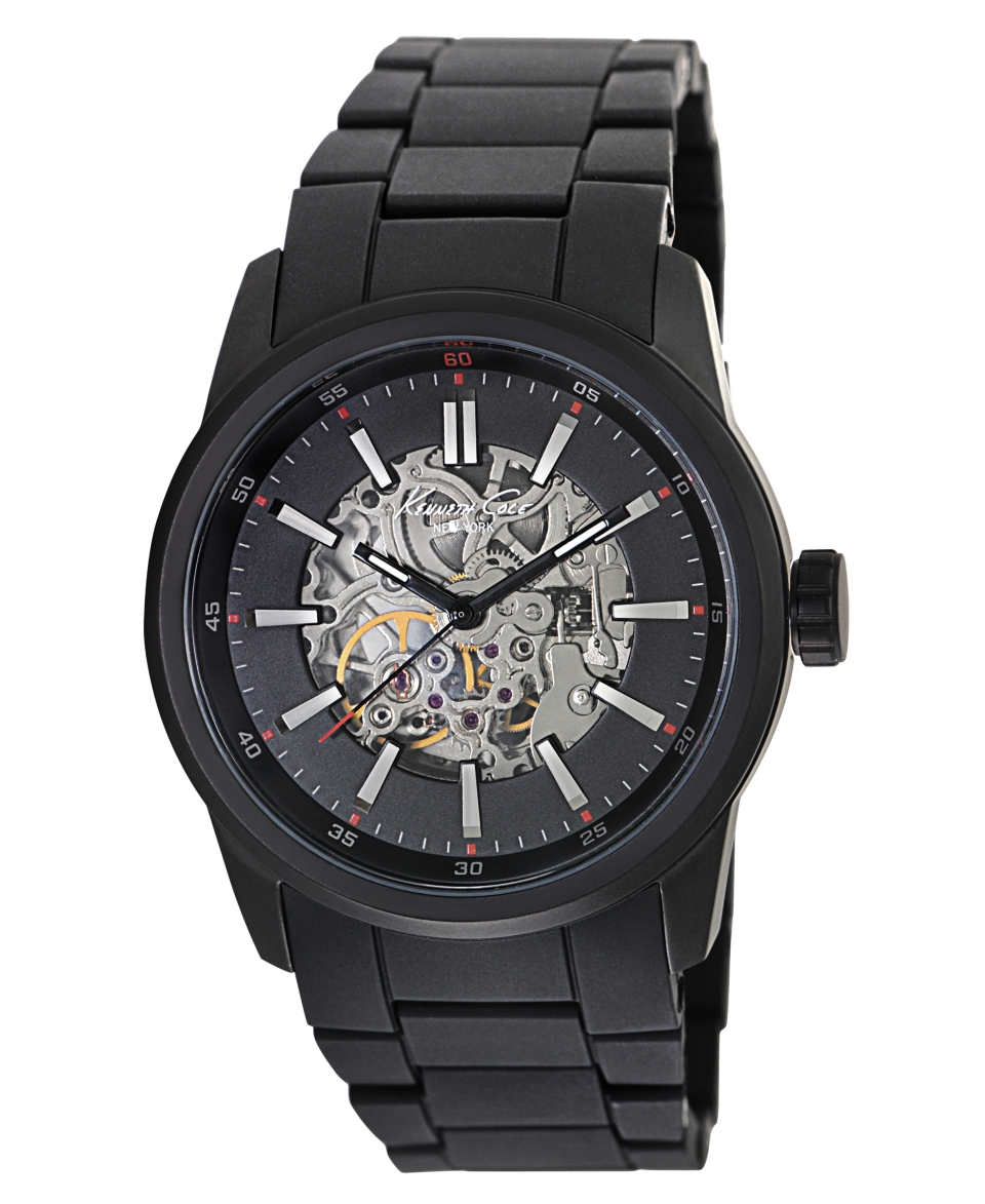 Kenneth Cole New York Watch, Mens Automatic Black Polyurethane