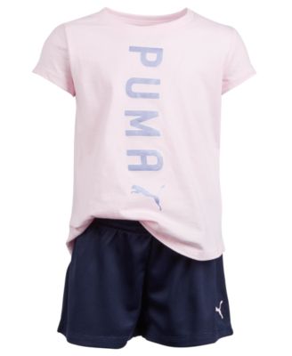 Puma Toddler Girls 2-Pc. Logo T-Shirt 