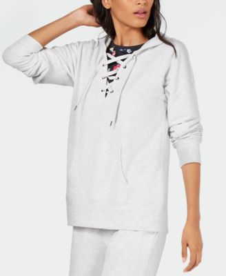 ideology lace up hoodie