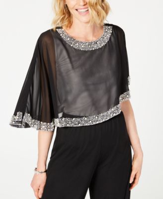 macy's poncho tops