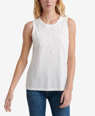 lucky brand applique tank