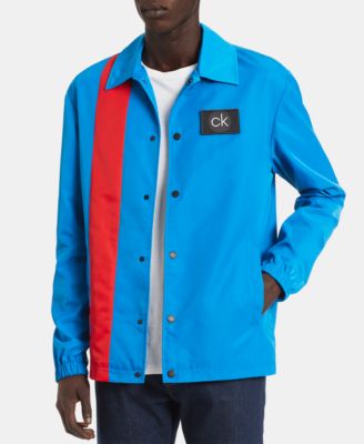 calvin klein men's colorblocked puffer coat